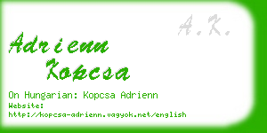 adrienn kopcsa business card